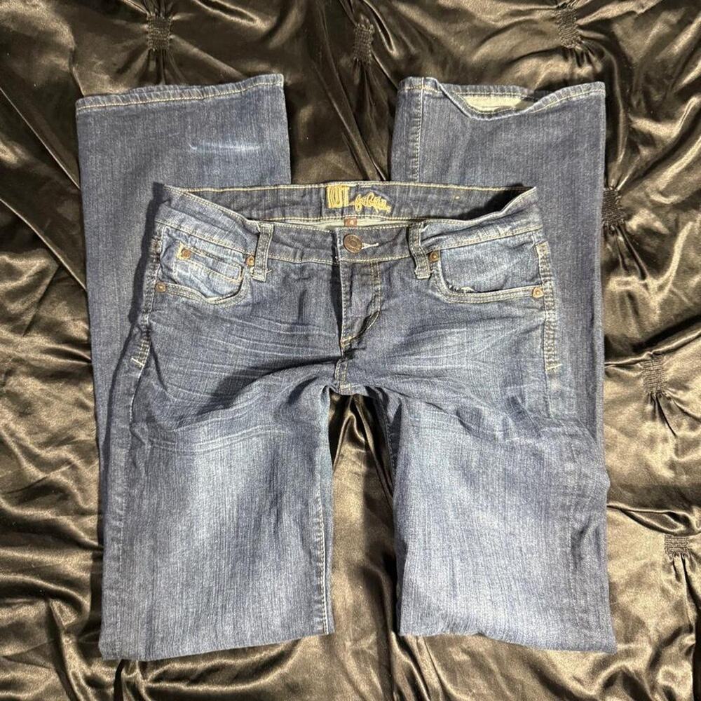 Y2k low rise distressed bootcut